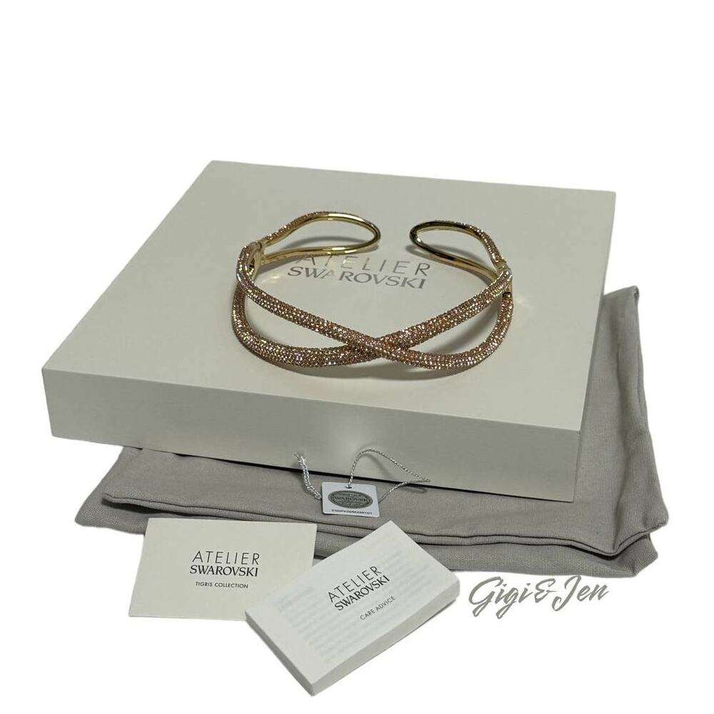Atelier Swarovski Crystal Tigris Hinged Choker New